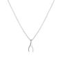 Sterling Silver Mini Wishbone Necklace, thumbnail 3 of 4