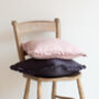 Blush Pink Linen Ruffle Cushion, thumbnail 1 of 2