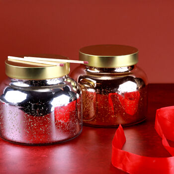 G Decor Large Aurielle Grande Linen Fragrance Hand Poured Soy Wax Jar Candle Mercury In Silver Or Rose Gold Finish, 6 of 8