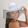 White Embellished Bride Cowgirl Hat, thumbnail 1 of 2