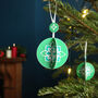 Christmas Green Paper Bauble Kit Set Of Six, thumbnail 4 of 4