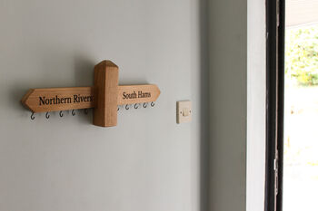 Wooden Engraved Key Hanger For Wall | Personalised, 7 of 12