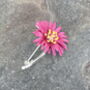 Aster Pink Flower Pin Brooch, thumbnail 2 of 4