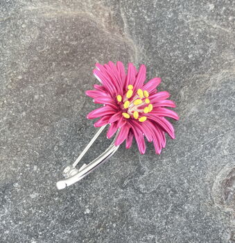 Aster Pink Flower Pin Brooch, 2 of 4
