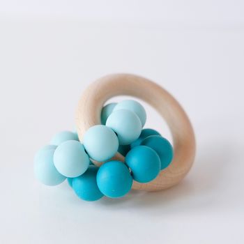Ombre Double Ring Silicone Teething Toy, 3 of 3