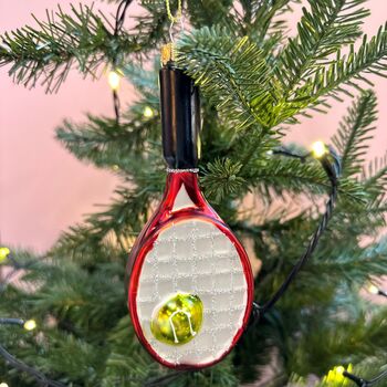 Personalised Tennis Christmas Bauble, 3 of 4