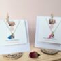 Hand Painted Mini Floral Initial Letter Pendant Gift With Stand, thumbnail 3 of 12