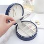 Personalised Blue Round Jewellery Case, thumbnail 2 of 6