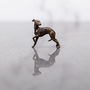 Miniature Bronze Whippet Sculpture 8th Anniversary Gift, thumbnail 5 of 11