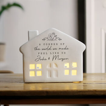 Personalised Floral LED Light Up House – Housewarming Gift, 3 of 6
