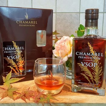 Chamarel Vsop Premium Rum With Two Branded Glasses, 2 of 3