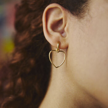 Heart Hoop Earrings, 2 of 4