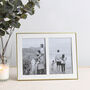 Double Aperture Brass Fine Photo Frame, thumbnail 1 of 4