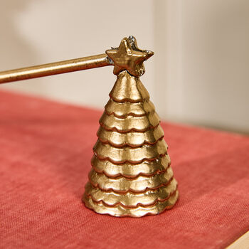 Gold Christmas Tree Candle Snuffer, 3 of 3