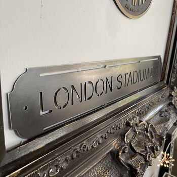 London Stadium Metal Football Street Sign – Designed And Made In Britain, 4 of 7