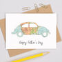 Personalised Fathers Day Map Beetle Car Card, thumbnail 4 of 5