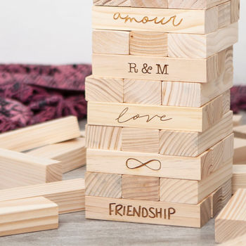 Personalised Giant Couples Stacking Tower, 3 of 3