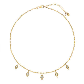 Medina Charm Gold Vermeil Blue Topaz Necklace, 7 of 11