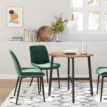 Industrial Round Kitchen Dining Table, 2 of 7