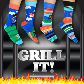 United Oddsocks Grill It Men's Gift Box Set, 2 of 8