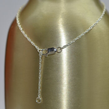 Sterling Silver Cord Chain Adjustable Anklet, 2 of 6