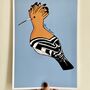 African Hoopoe Print On Blue, thumbnail 5 of 5