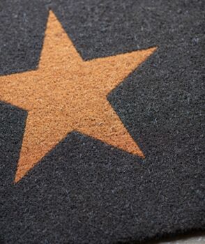 Charcoal Star Doormat Various Sizes, 3 of 4