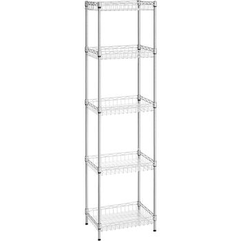 Wire Metal Storage Shelf Basket Shelving Unit Rack, 9 of 10