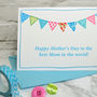 'Bunting' Personalised Birthday Or Mothers Day Card, thumbnail 4 of 4