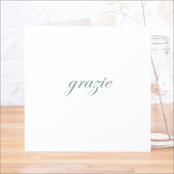 Single Or Pack Of Italian 'Grazie' Thank You Cards, 8 of 10