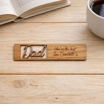 Personalised Dad Wooden Bookmark Father’s Day Gift, 4 of 6
