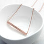 Personalised Rose Gold Plated Bar Necklace, thumbnail 4 of 12