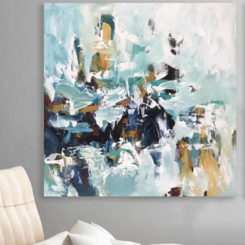 New Large Landscape Abstract Painting On Canvas By Abstract House