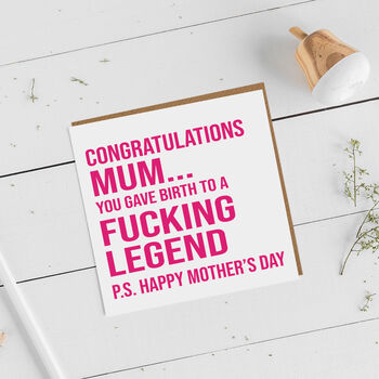 Funny Legend Mother's Day Card, 4 of 4