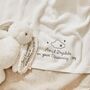 Personalised White Bunny And Shawl Christening Gift Set, thumbnail 2 of 5