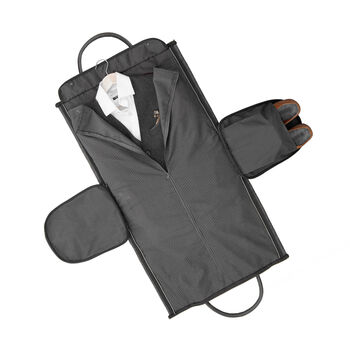 Monogrammed Vegan Leather Travel Suit Bag, 6 of 12