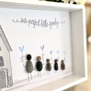 Personalised Family Balloon Tree Pebble Picture, 3 of 5