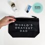 Okayest Dad Pouch With Personalised Message Inside, thumbnail 1 of 4