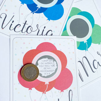 Personalised Wedding Balloon Scratchcard, 4 of 6