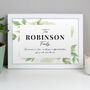 Personalised Framed Family Name Print, thumbnail 1 of 4
