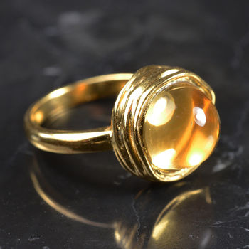 Dina Ring Gold And Citrine, 2 of 3