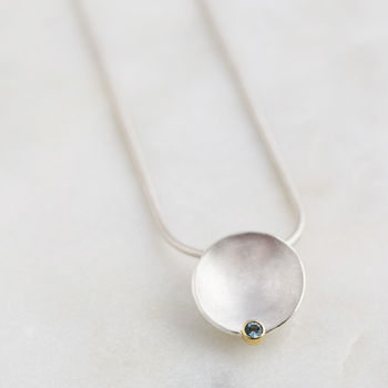 Aquamarine Silver Necklace, 3 of 4