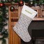 Personalised Christmas Stocking 'Sketched Snowmen', thumbnail 1 of 3