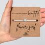 Adjustable Floral Thank You Flower Girl Bracelet With Card And Gift Wrap, thumbnail 1 of 11