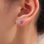 Barbed Wire Stud Earrings In Sterling Silver, thumbnail 8 of 12