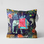 Abstract Elephant And Tiger Themed Cushion Cover, thumbnail 1 of 7