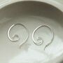 Sterling Silver Wired Curl Threader Earrings, thumbnail 6 of 7