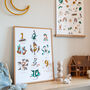 Alphabet And Numbers Educational Nursery Wall Art Set, thumbnail 2 of 9