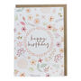 Pink Pressed Flowers Birthday Card, thumbnail 3 of 3