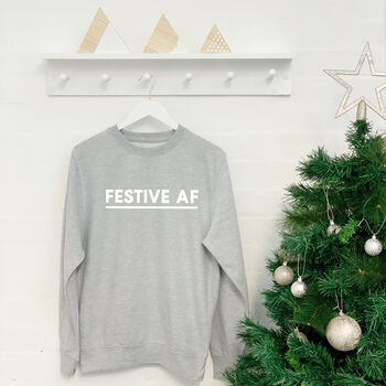Festive Af Alternative Christmas Sweatshirt, 5 of 6